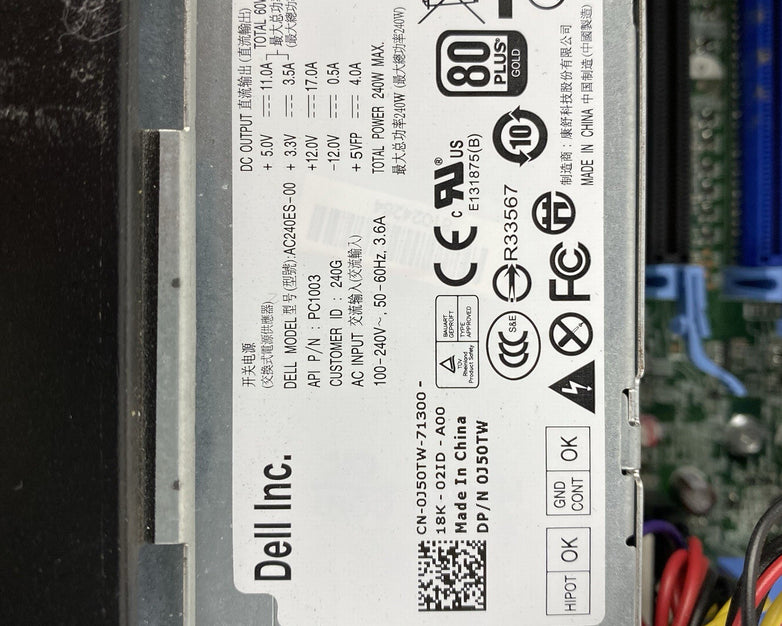 Dell OptiPlex 790 SFF Intel Core i5-2500 3.30GHz 4GB RAM No HDD No OS