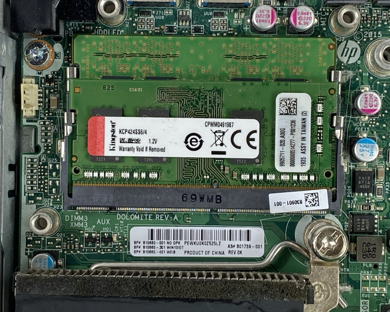 HP EliteDesk 800 G2 Mini 35w Core i5-6500T 2.5GHz 8GB RAM WiFi No HDD/OS No Fan