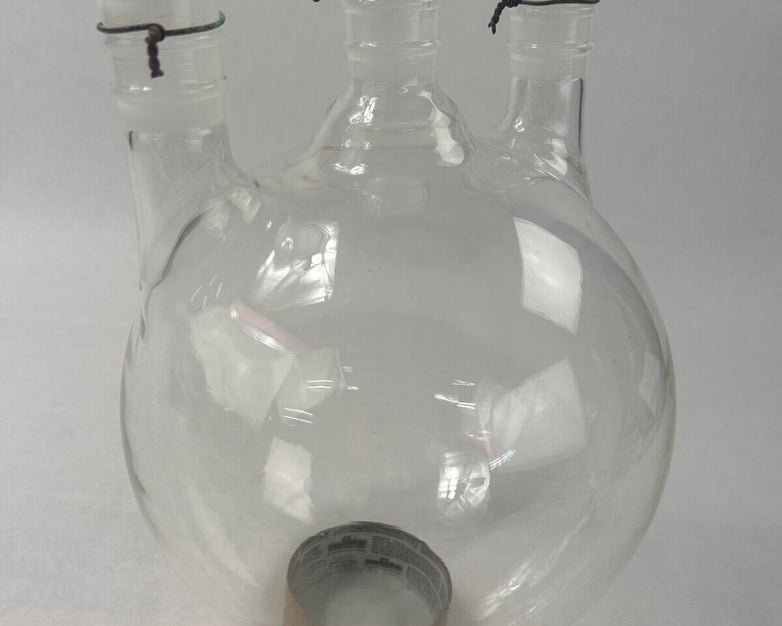 ACE Glass 5000mL 3-Neck Vertical Round Reaction Flask 29/42 Joints