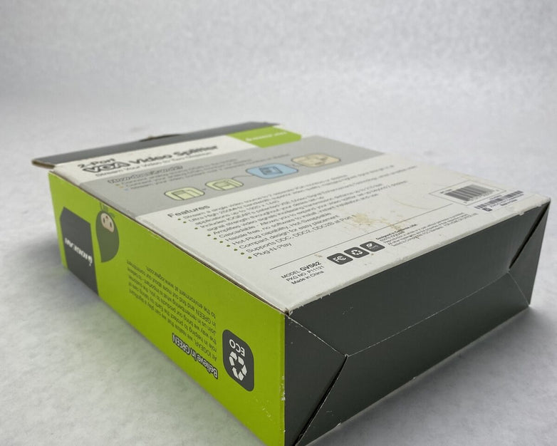 IOGEAR GVS62 2-Port VGA Video Splitter for Analog Displays NEW