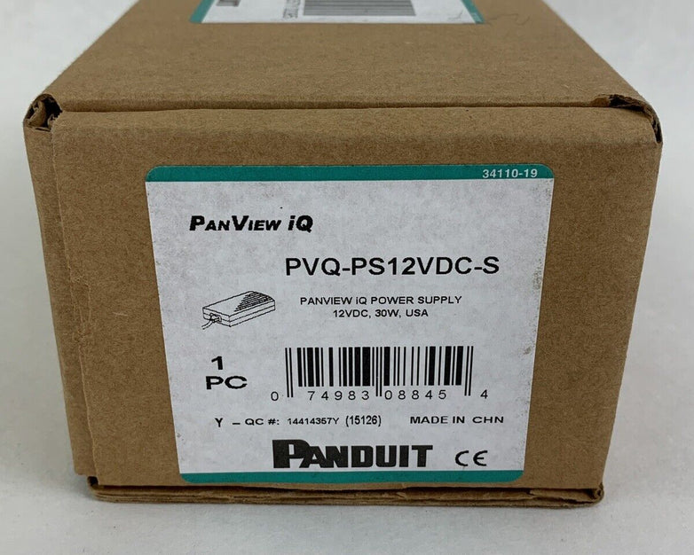 Panduit PVQ-PS12VDC-S PanView iQ Power Supply 12V DC 2.5A Open Box