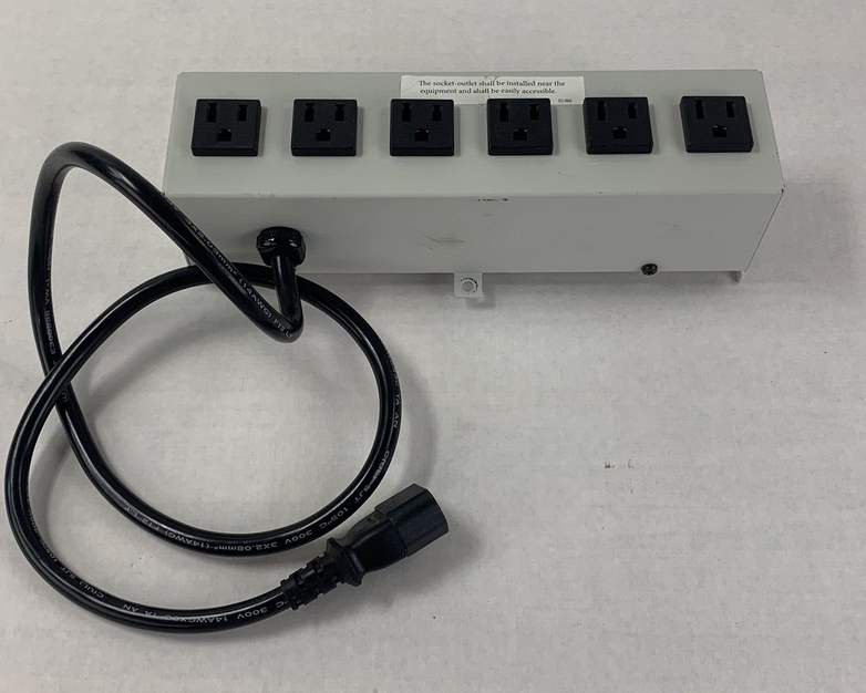 Bretford 060-0922 Power Strip 125 VAC 12A 60HZ 6 Outlet