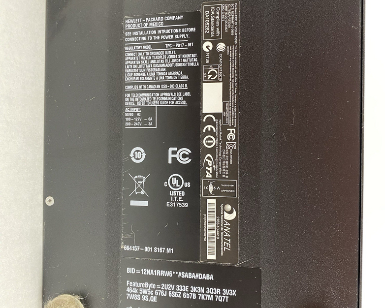 HP Pavilion P6-2100 MT AMD A4-3420 2.80GHz 4GB RAM No HDD No OS