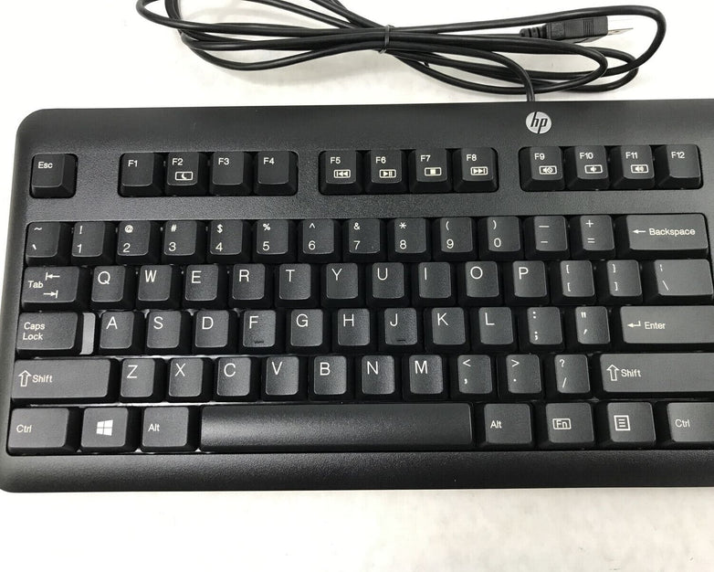 HP 672647-003 KU-1156 Wired Standard QWERTY USB Desktop Keyboard Black