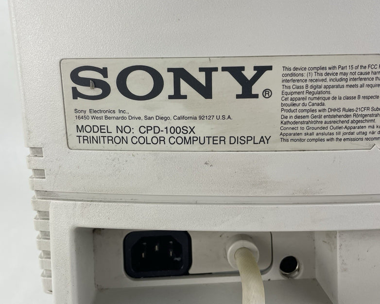 Sony 100SX CPD Trinitron Multiscan CRT VGA Monitor Tested
