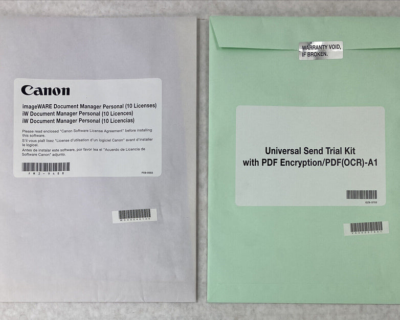 Canon ImageWARE Document Manager Personal 10 Licenses + Send Trial Kit A1 Bundle