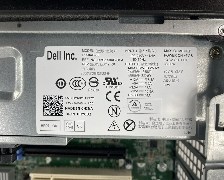 Dell OptiPlex 790 DT Intel Core i5-2400 3.10GHz 4GB RAM No HDD No OS