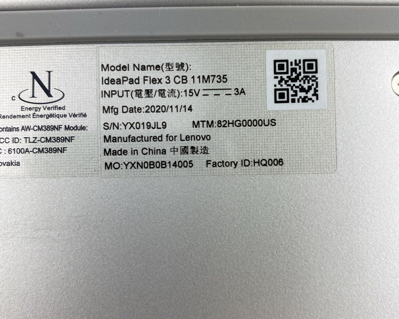Lenovo IdeaPad 3 CB 11M735 11.6" Touch MT8173C 1.1GHz 4GB RAM No AC Adapter READ