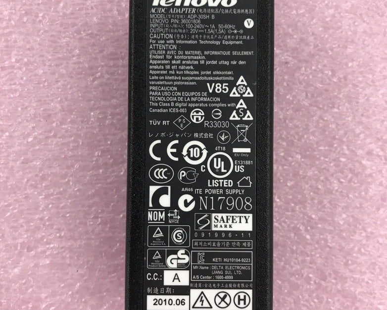 Lenovo ADP-30SH B Laptop AC Adapter 20V 1.5A 36001806 (Lot of 2)