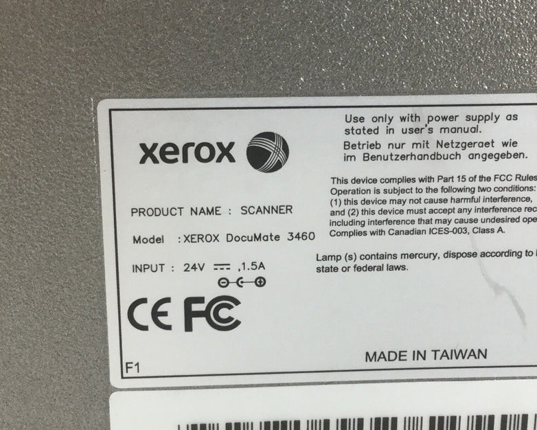 Xerox DocuMate 3460 Parts and Repair