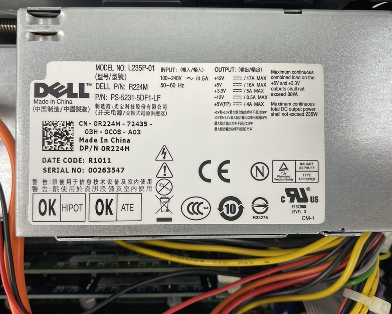 Dell OptiPlex 780 SFF Intel Core 2 Duo E8400 3.00GHz 8GB RAM No HDD No OS