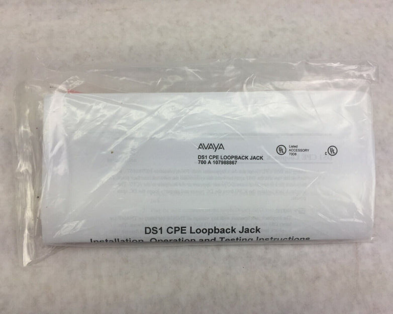 AVAYA DS1 CPE Loopback Jack 700 A 107988867 (Lot of 2)