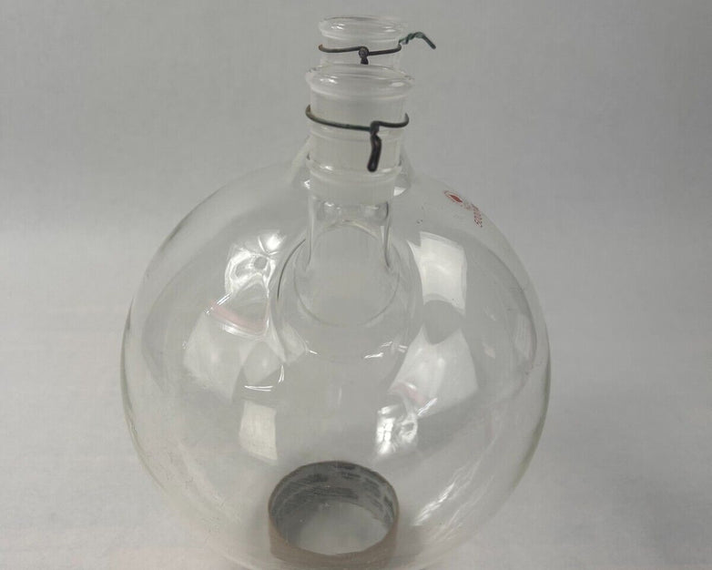 ACE Glass 5000mL 3-Neck Vertical Round Reaction Flask 29/42 Joints