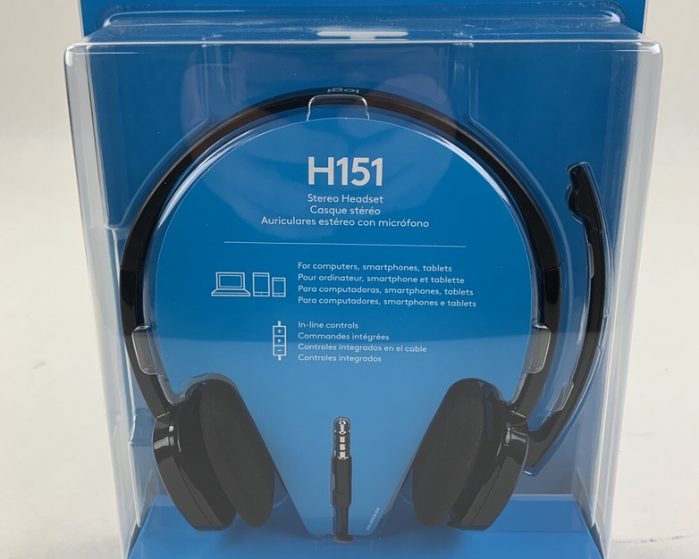 Logitech H151 Stereo Multi Device Headset with In Line Controls New OEM