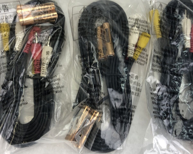 Lot of 5 - Accessory Pack - 1 RCA Cable & 4 - AAA Batteries 190437