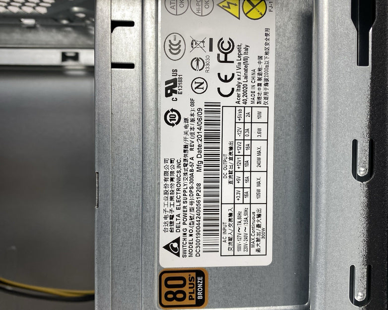 Acer Veriton M2 Series ATX Mid Tower Computer Case with 300W Power Supply
