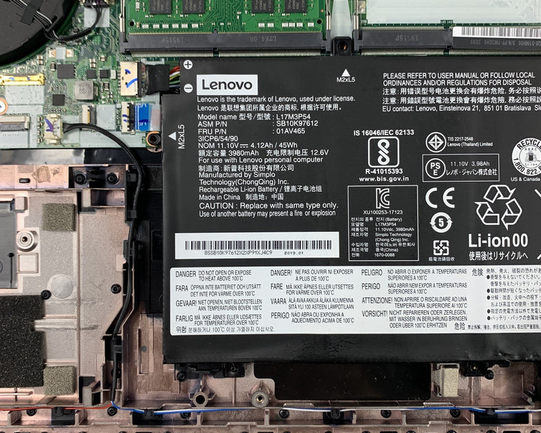 Lenovo ThinkPad L590 15" Laptop i5-8365U 1.6 GHz 8 GB Ram No OS No HDD No AC