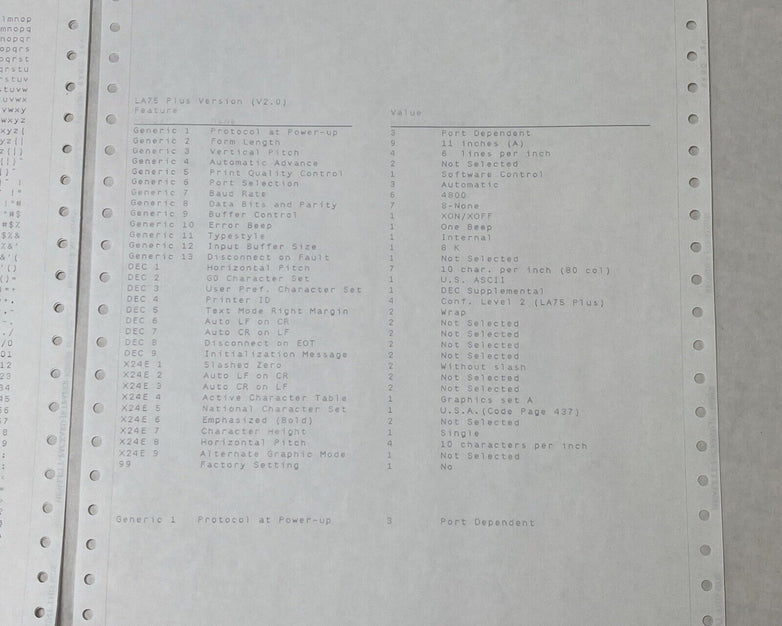 DEC Digital LA75S-A2 Companion Printer