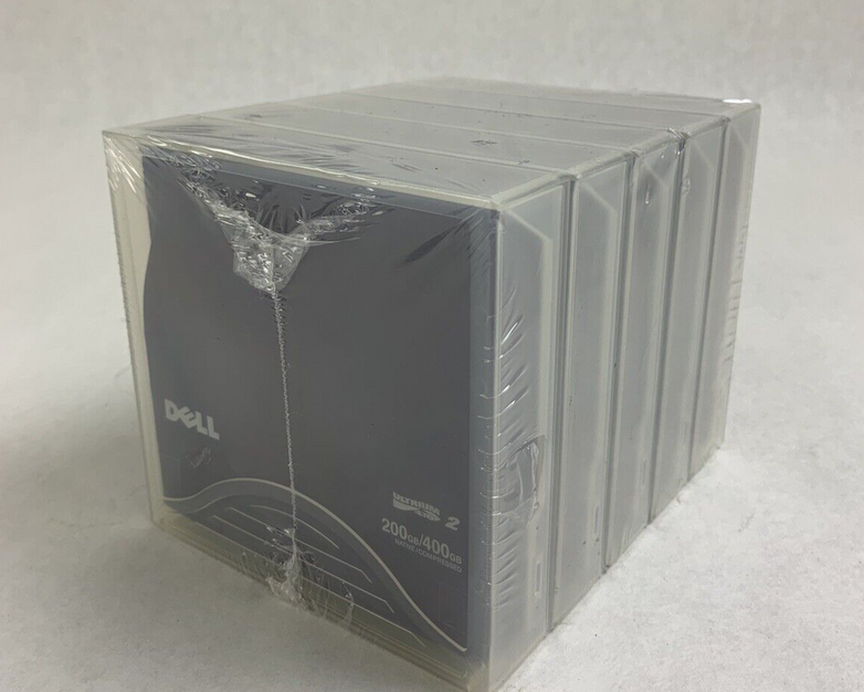 5x New OEM Dell ULTRIUM 2 LTO Data Cartridges 200 GB Native 400 GB Compressed