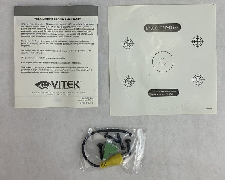 Vitek VTD-A2812/IM Alpha Mega Indoor Varifocal Dome Camera w/1000 TVL