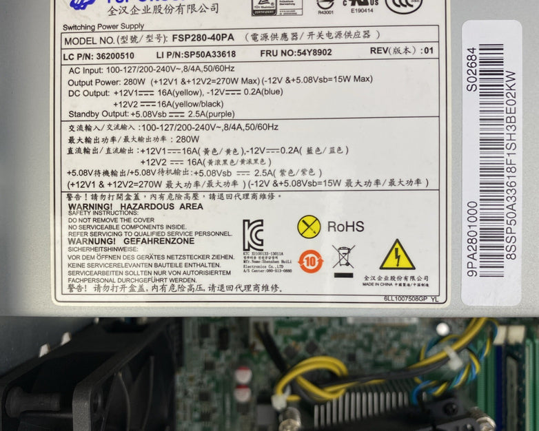 Lenovo M83 MT Intel Quad Core i7-4770 3.40GHz 4GB RAM No HDD No OS