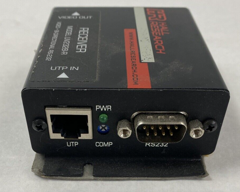 Hall Research Receiver UV232B-R Video + Bi-Directional RS-232 Untested