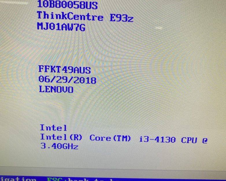 Lenovo ThinkCentre E93z AIO Intel Core i3-4130 3.40GHz 4GB RAM No HDD No OS
