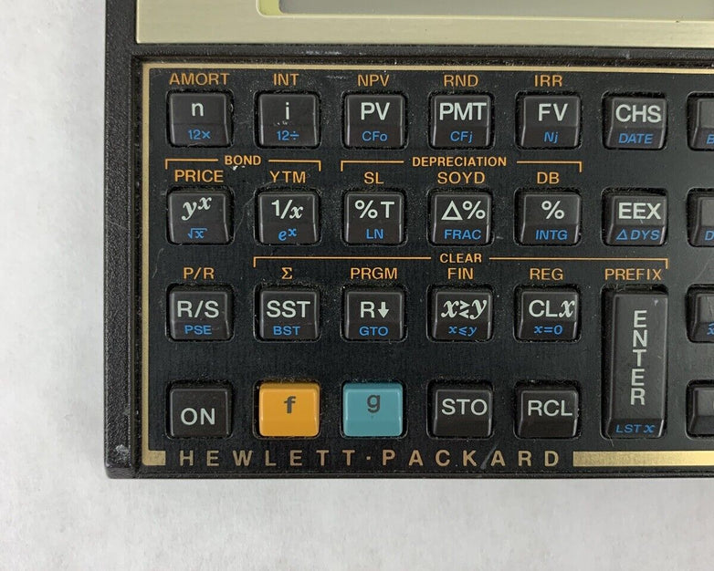 Vintage HP 12C Platinum Handheld 120 Built-In Functions Financial Calculator