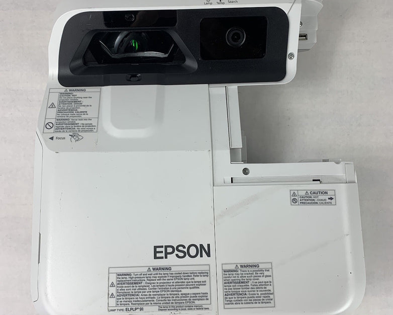 Epson H741A BrightLink 685Wi LCD Projector 2428 Lamp Hours - Missing Port Cover