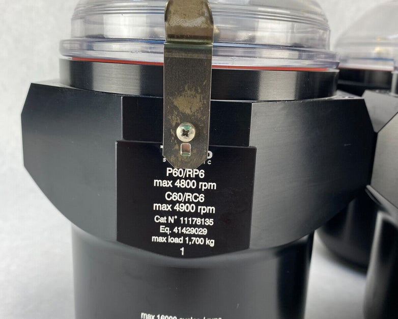 Lot of 6 Thermo Scientific Cat No. 11178135 P60/RP6 Centrifuge Buckets