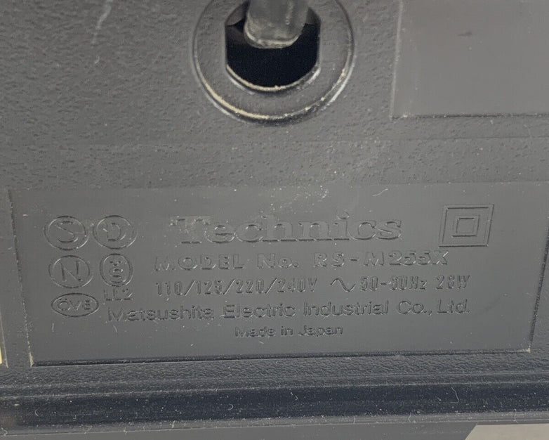 Technics M255X Single Cassette Stereo Deck Bad Control Panel For Parts & Repair