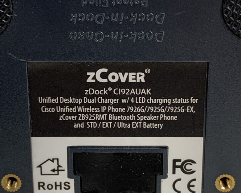 zCover zAdapter CI92AUAK Unified Desktop Dual Charger No Power Supply Untested