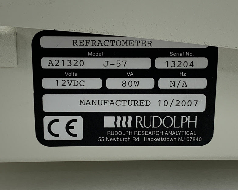 Rudolph A21320 J-57 Refractometer 12VDC 80W No Power Supply