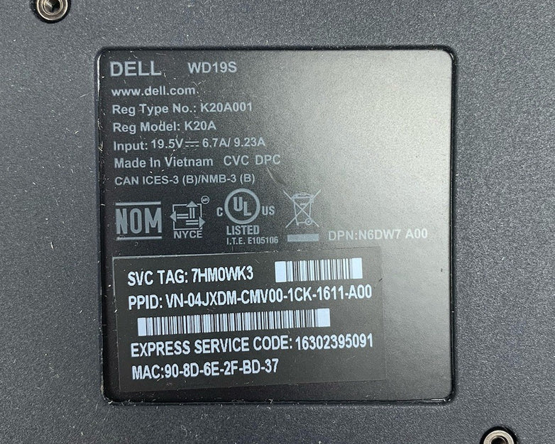 Dell WD19S Thunderbolt USB-C Docking Station