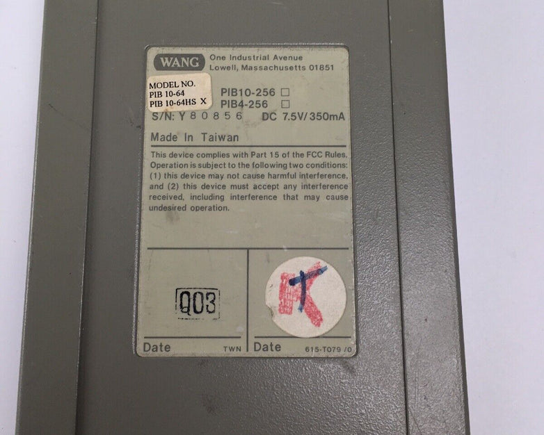 Wang Printer Interface Box PIB 10-64 PIB 10-64HS BNC TMC 7.5 DC with DDK 57F-36