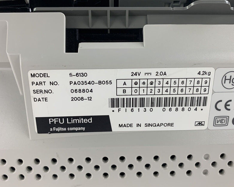 Fujitsu fi-6130 Desktop Printer and Scanner Bad Rollers Tested For Parts Repair