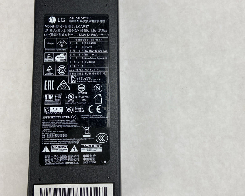 LG AC Monitor Adapter LCAP37 Power Supply 19V 1.3A