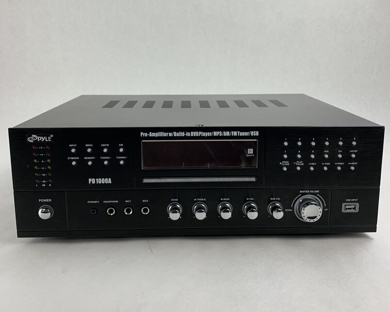 Pyle PD1000A Home and Office AMP Receiver Stereo Tested No Remote
