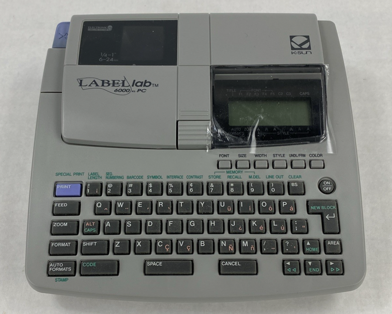 K-Sun Label Lab 6000 XL PC Professional Label Maker Untested
