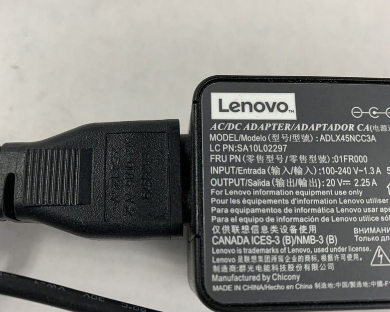 Mixed Lot of 8 Lenovo 20V 2.25A 45W AC Adapter
