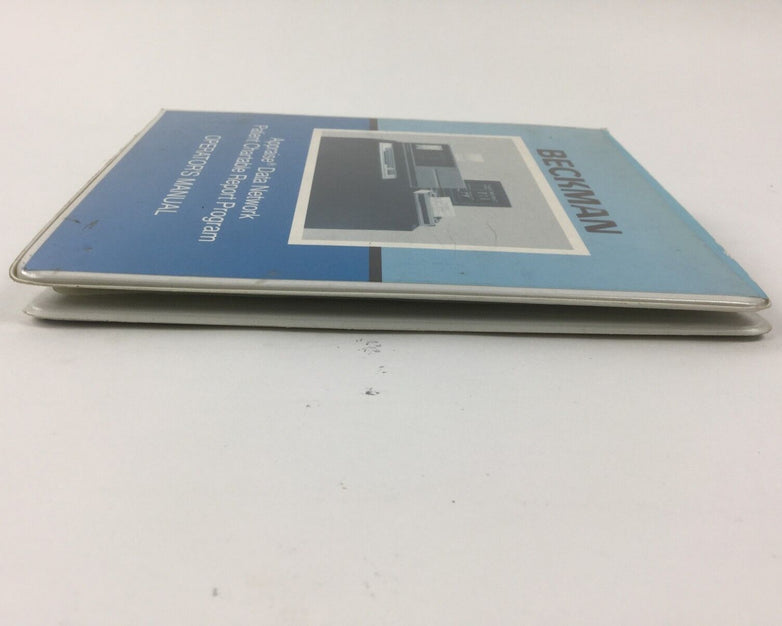 Beckman Appraise Data Network Patient Chartable Report Program Manual