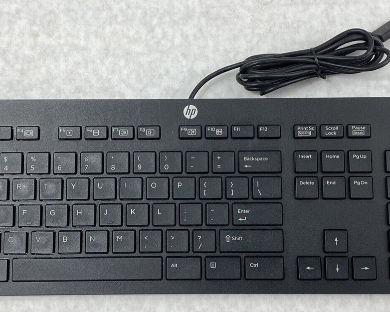 HP PH0U Slim USB Wired 105 key QWERTY Keyboard Black