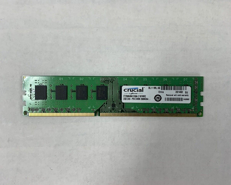 Crucial 2GB 240-Pin DIMM 256MX64 Memory CT25664BA1339A.C16FMR2 (Lot of 6)