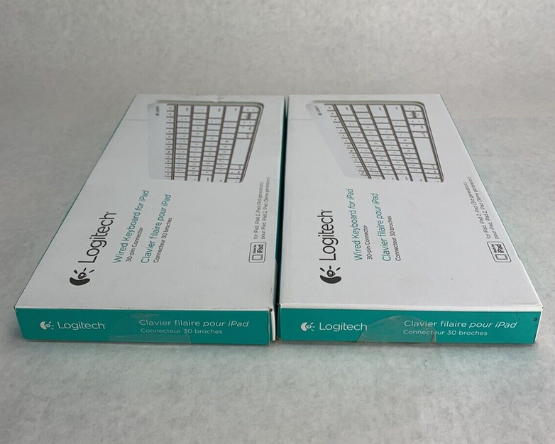 Lot of 2 Logitech Wired Keyboard for iPad