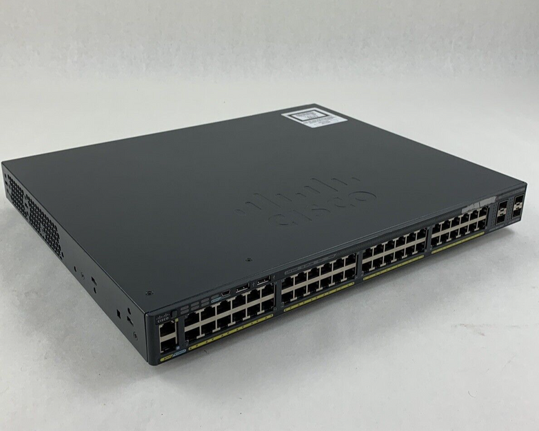 Cisco WS-C2960X-48FPS-LV05 48Port POE+ Switch Tested W/C2960X-STACK No OS