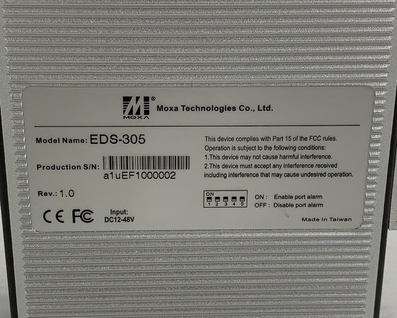 Moxa Technologies EDS-305 Unmanaged EtherDevice Switch