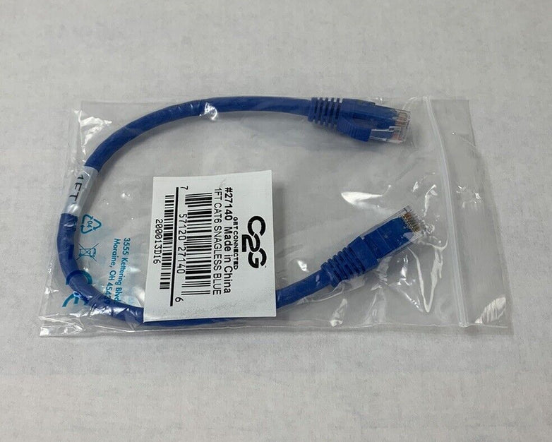 C2G 27140 1ft Cat6 Patch Cable (Lot of 2)