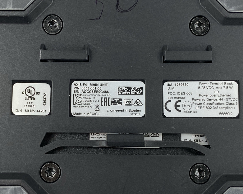 Axis Communications F41 Main Unit 0658-001-01