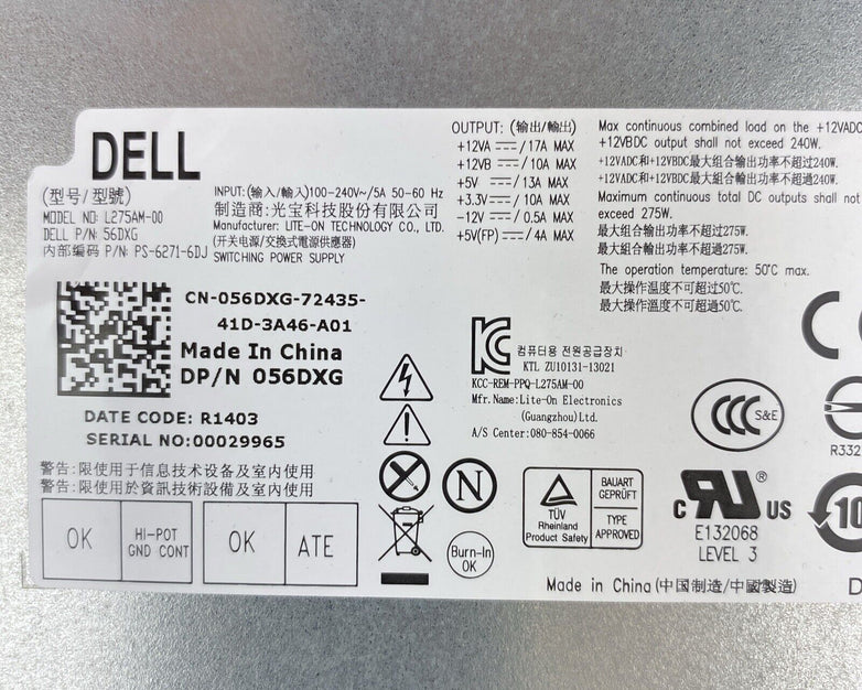 Dell Optiplex 7010 MT Intel Quad Core i7-3770 3.40GHz CPU 4GB RAM No HDD No OS