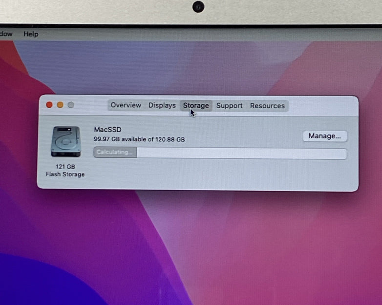 Apple MacBook Air A1465 2015 11" 1.6Ghz i5 4GB RAM 120GB SSD os12.7.6 304 Cycles